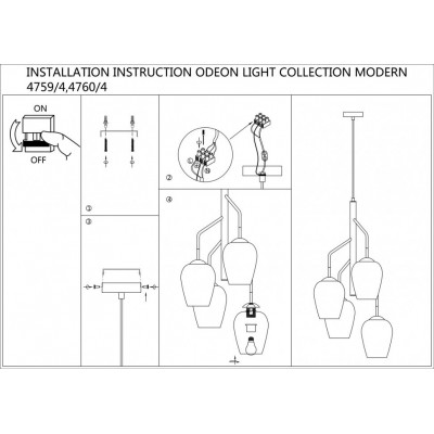 Подвесная люстра Odeon Light PALTA 4759/4