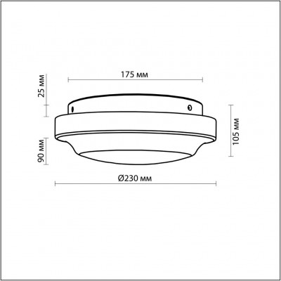 Настенно-потолочный светильник влагозащищённый Odeon Light TAVOY 2760/1C