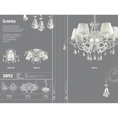 Люстра потолочная Odeon Light GRONTA 2892/5C