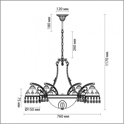 Люстра подвесная Lumion AVIFA 2989/8A