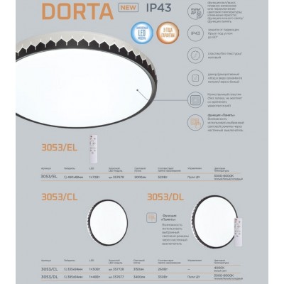 Настенно-потолочный светильник Sonex Dorta 3053/CL