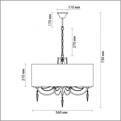 Люстра подвесная Odeon Light OFELIA 3210/5A