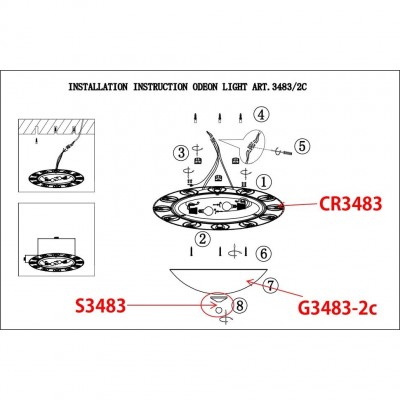 Потолочный светильник Odeon Light KANTI 3483/2C