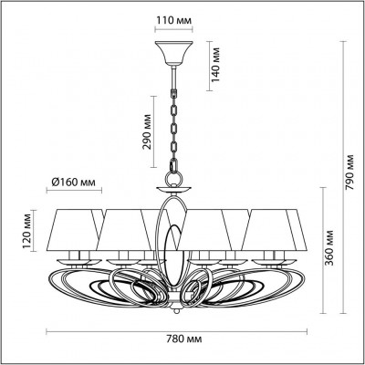 Люстра подвесная Lumion NUBBIANA 3503/8