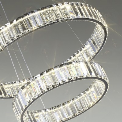 Люстра подвесная кольцевая хрустальная Odeon Light LED 60W 4000K 7140Лм VEKIA 4930/60L