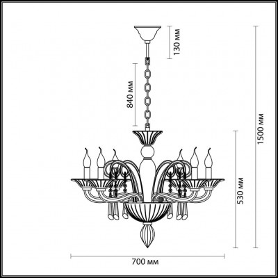 Люстра подвесная Odeon Light ROCCA 3926/6