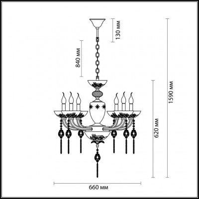 Люстра подвесная Odeon Light DONNA 3927/6