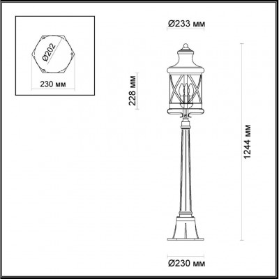 Уличный столб Odeon Light SATION 4045/3F