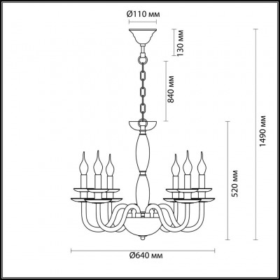 Люстра подвесная Odeon Light Capri 4187/6