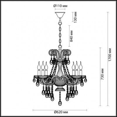 Люстра подвесная Odeon Light Ines 4189/6