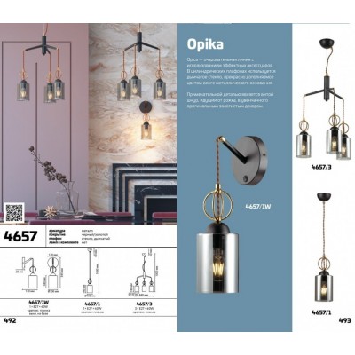 Бра с выкл. Odeon Light Opika 4657/1W