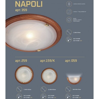 Настенно-потолочный светильник Sonex Napoli 159/K
