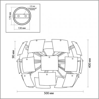 Люстра потолочная Odeon Light VORM 2655/4C