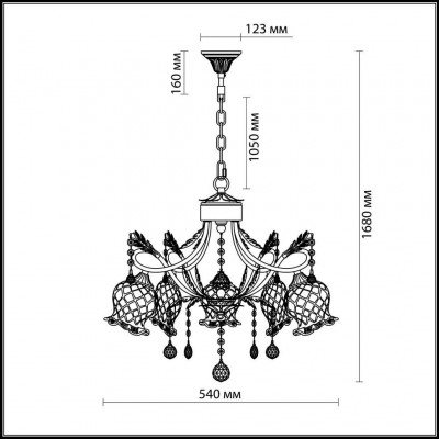 Люстра подвесная Odeon Light TIMORA 2883/5