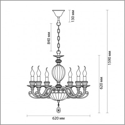 Люстра подвесная Odeon Light SIENA 3929/6