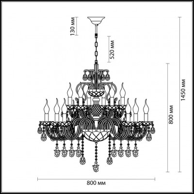 Люстра подвесная Odeon Light BOCCIOLO 3946/15