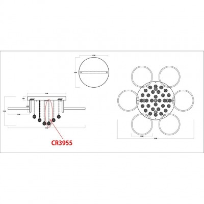 Светодиодная потолочная люстра Odeon Light VELO 3955/96L