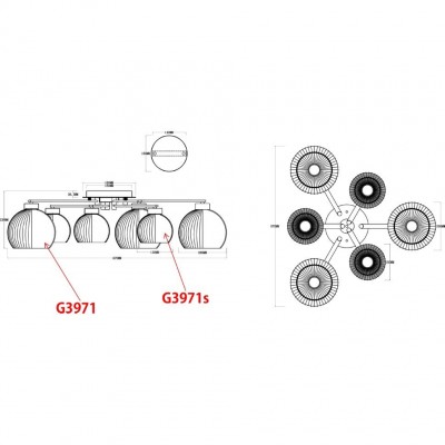 Люстра потолочная Odeon Light MICCA 3971/6C