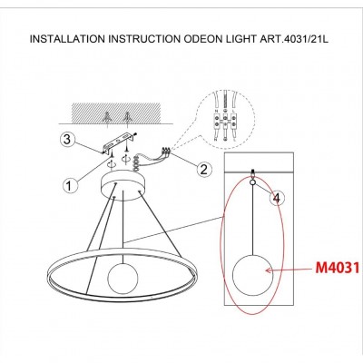 Светодиодный подвесной светильник Odeon Light LOND 4031/21L