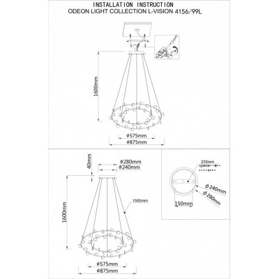 Светодиодный подвесной светильник Odeon Light Verica 4156/99L