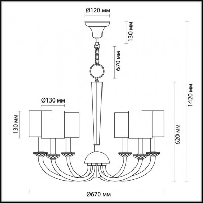 Люстра подвесная Odeon Light Malle 4197/6