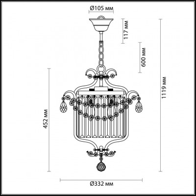 Люстра подвесная Odeon Light Sharm 4686/3