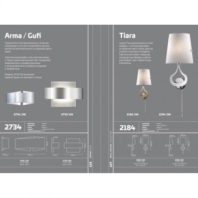 Бра Odeon Light ARMA 2734/1W