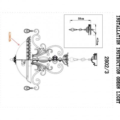 Люстра подвесная Odeon Light SAFIRA 2802/3