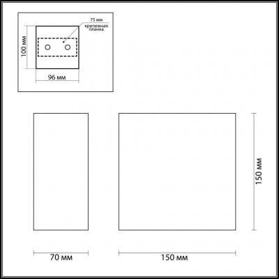 Настенный гипсовый светильник Odeon Light 3883/1W