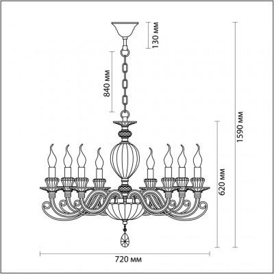 Люстра подвесная Odeon Light SIENA 3929/8