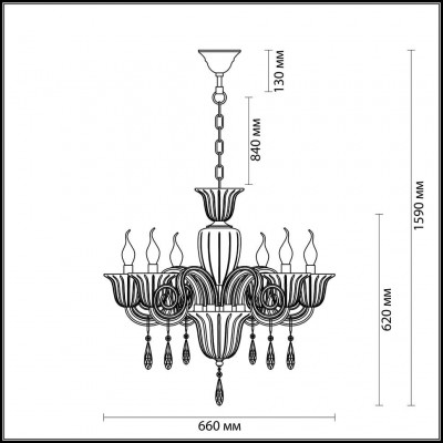 Люстра подвесная Odeon Light NINFEA 3950/6