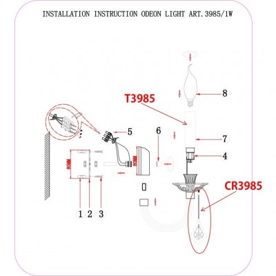 Бра Odeon Light ARIZZI 3985/1W