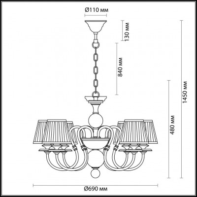 Люстра подвесная Odeon Light Mirella 4191/6