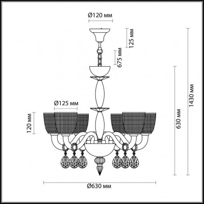 Люстра подвесная Odeon Light Pirea 4199/6