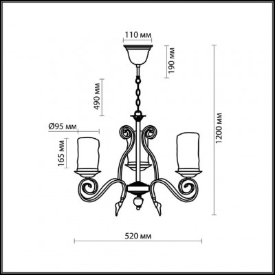 Люстра подвесная Odeon Light Bosta 2438/3