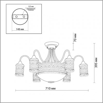 Люстра потолочная Odeon Light SALONA 2641/9C