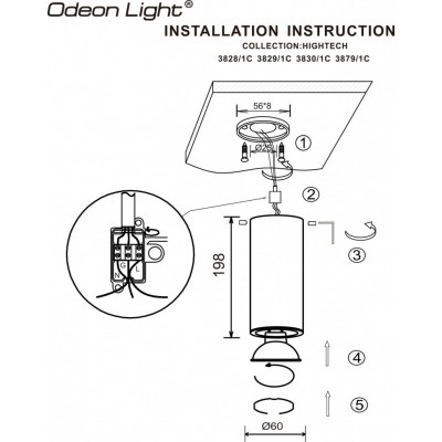 Светильник накладного или подвесного крепления "два в одном" Odeon Light Vincere 3879/1C