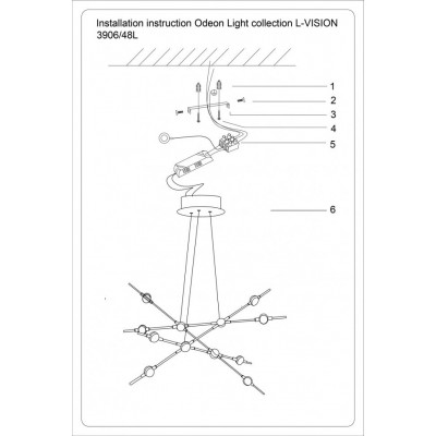 Светодиодная подвесная люстра Odeon Light Costella 3906/48L