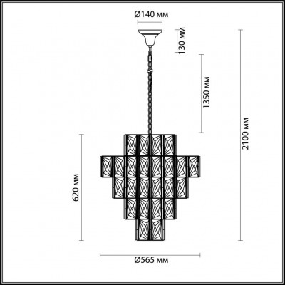 Люстра подвесная Odeon Light Brittani 4119/16