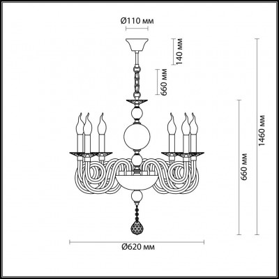 Люстра подвесная Odeon Light Iria 4601/6