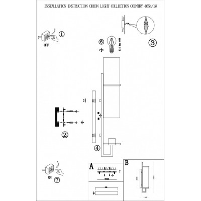 Бра Odeon Light Rena 4654/1W