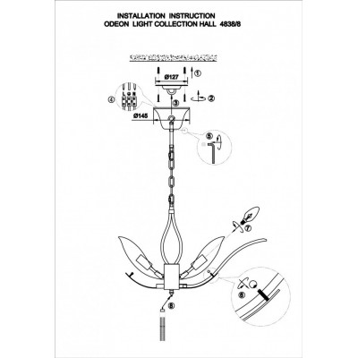 Люстра подвесная Odeon Light Floweri 4838/8