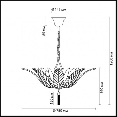 Люстра подвесная Odeon Light Floweri 4838/8