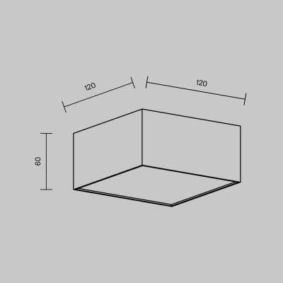 Потолочный светильник Technical C032CL-12W3K-SQ-B