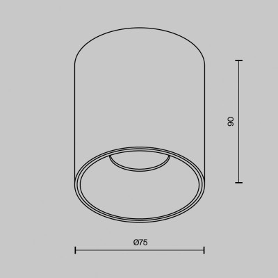 Потолочный светильник Technical C064CL-12W3K-RD-B