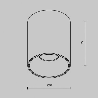 Потолочный светильник Technical C064CL-8W3K-RD-WB