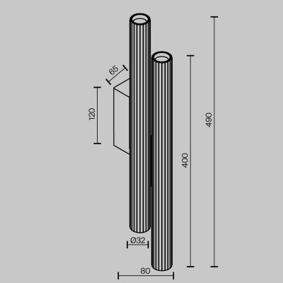 Настенный светильник (бра) Technical C082WL-24W2.7K-W