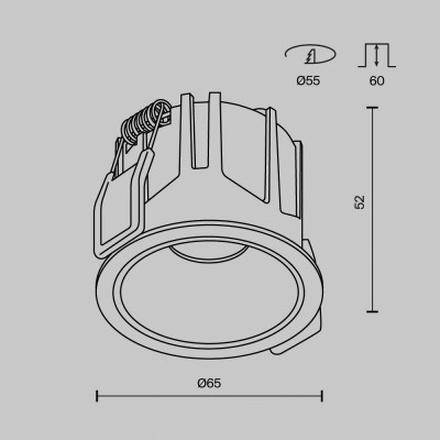 Встраиваемый светильник Technical DL043-01-10W3K-RD-B-1