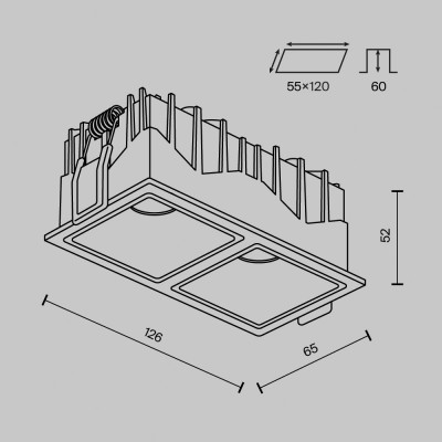 Встраиваемый светильник Technical DL043-02-10W3K-SQ-W-1