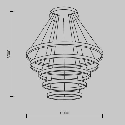 Подвесной светильник Maytoni Rim MOD058PL-L200BK